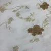 Low MOQ Factory Eco-Friendly Breathable Chain Stitch Embroidered Woven Sateen Slub Textured Rayon Nylon Fabric for Dresses