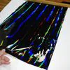 Vibrant Rainbow Hologram PU Leather for Fashion Apparel