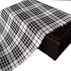 High Quality Girls Garment Black Check Plaid Stripe Knit Stretch Eco-Friendly 100% Recycled Polyester Jacquard Tartan Roma