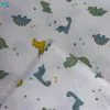 Factory Breathable Organic Knit Printed Bamboo Fibers Fabric Cartoon Dinosaur Pattern Applicable Child Sleepwear