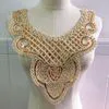 Ethnic Style African Sequined Gold Embroidery Neck Lace Applique Lt2457A