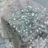 Transparent Mesh Sequin Embroidered Fabric Evening Dress Sequin Fabric for Women Soft and Breathable