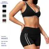 V-Neck Activewear Set with Stylish Contrast Binding and Shorts