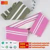 Factory OEM Cotton Knitted Rib Collar Webbing Custom Striped Ribbed Knit Cuffs Jacquard Tape Rib Knit Trim for Polo Clothing