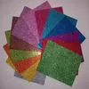 Material Assorted Green Sparkle Glitter Fabric Faux Leather Sheets Set