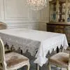 Elegant Vintage White Lace Tablecloth for Rustic Weddings