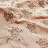 3D Effect Cording Embroidery Fabric High Quality 150GSM Woven 100% Viscolinho Rayon Slub Material Fabric for Summer Dress Shirt