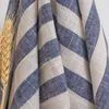 High Quality Woven Linen Viscose Cotton Blend Yarn Dyed Vertical Strip Eco Friend Fabric for Women Dress