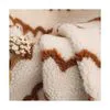 Factory Wholesale Wave Lamb Cashmere Knitted Jacquard Polyester Sherpa Wool Fabric, Apply Home Textile Clothing Fabrics