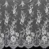 Ready Use Breathable Lightweight Pre-Cut Eyelash Lace Fabric 3 Meter Length Per Piece for Bridal Evening Wear Lingerie Black