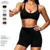Ultimate Moisture-Wicking Fitness Set: Halter Bra & Biker Shorts