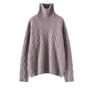 Custom Cashmere Pullover Winter Casual Warm Knitted Solid Color Jumper Female High Collar Cashmere Rib Sweater
---procurement customization--(https://www.xinlangtextile.com/)