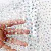 Colored Diamonds Pattern Design PVC Clear Plastic Film Roll Transparent Synthetic Leather for Packaging Materials/Cosmetic Bags