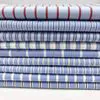 2025 New Stock Lot Light Blue Stripe Poplin Fabric Eco-Friendly Yarn-Dyed Cotton Nylon Mixed Spandex Woven for Boys' Shirt Plain