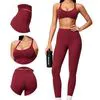 Solid Nylon/Spandex 2-Piece Yoga Outfit for Women, Quick Dry & Comfortable
