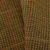 Premium Houndstooth Fine Spun Wool Fabric in Vintage Green for Suits and Trousers