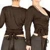 Lightweight Long Sleeve Deep V Neck Yoga Top for Women