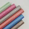 Sparkly Shiny Synthetic Vinyl PU Glitter Fabric Sheets Chunky Faux Leather Shoes Bags Bows Crafts Sofa Lining Furniture Car Use