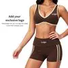 Breathable V-Neck Sports Bra & Waist Shorts Yoga Set