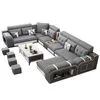 Modern Simple Corner Sectional Sofa for Large Apartments Washless Technology Cat Scratch Fabric Sponge for Living Room Use
