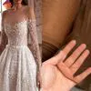 High Quality Tan Skin Tone Tulle Fabric with Shine Nylon Soft Illusion Mesh Fabric Light Champagne Tulle for Couture Dress