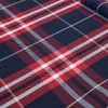 RPET Recyclable Checked Fabric in Rose Red and Black Polyester Windbreaker Plaid Fabric for Pants Skirt Dress
