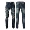 OEM/ODM High Quality Men's Designer Ripped Vintage Slim Jeans Blue Men Pants Distressed Denim Jeans