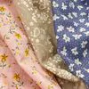 Spun Woven Ready Stock No MOQ Baby Floral Printing Slub Blend Rayon Viscose Cotton Poplin Twill Fabric