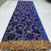 Royal Blue Velvet Fabric Woven New Solids African Lace 100% Polyester Heavyweight for DIY Wedding Dresses Bags Sewing Girls