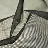 K080 Thick Black 100% Polyester Applique Mesh Fabric-Abrasion-Resistant 155cm Width Multi-Functional Industrial Material for