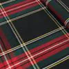 Bamboo Polyester Plaid Fabric in Black Red Green 50%Bm50%T Twill Tartan Plaid Fabric for Womens Dress and Scarf Trouser Blazer