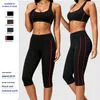 Women's High Waist Capri Leggings and Racerback Bra Set for Yoga