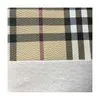 Plaid Printed Multicolored Textured PU Faux Vinyl Leather Fabric Roll/Sheet Cotton Backing for Making Shoe Bag Bows Wallet Craft