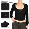 Stylish Women's Lightweight Long Sleeve Yoga Wrap Top