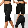 Women's High Waist Capri Yoga Leggings with Breathable Slits