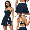 Stylish Women's Spaghetti Strap Yoga Dress with Shorts