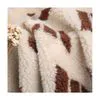 Factory Wholesale Lamb Cashmere Knitted Geometry Jacquard Polyester Sherpa Wool Fabric, Apply Home Textile Clothing Fabrics