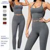 Stylish Women's Strapless Crop Top & High Waist Leggings Set