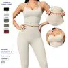 Stylish Women's High Waist Yoga Leggings and Crop Top Set