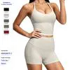 Stylish Women's off-The-Shoulder Crop Top and Biker Shorts Set