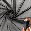 Stock Lots Black Lightweight Stretchy Nylon Spandex Power Net Mesh Fabric Performance Wear Swimwear Corset Underwear Fabrics