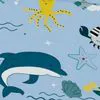 Ocean-Inspired Shark Pattern Bathtub Fabric for Home Decor