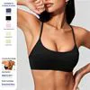 Breathable Seamed Yoga Bra with Stylish Back Cutout Design