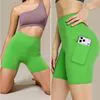 Women's High Elastic Yoga Shorts with Quick-Dry Side Pockets