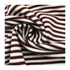 Wholesale Red and White Stripe 173GSM Rayon Nylon Spandex Yarn Dyed Double Layers Knitted Fabric for Clothing