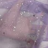 Light Purple Knitted Mesh Fabric with Sequins for Fashionable Home Decor Wedding and Evening Dresses Bridal Wear