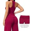 Women's Plus Size High Waist Yoga Set with Breathable Top