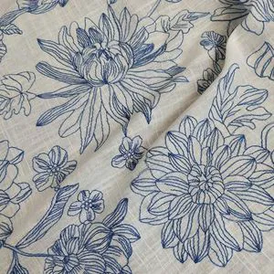 Width 140 Cm Contrast Color Flower Embroidery Fabric Polyester Cotton Linen Fabric for Cheongsam Dress Bag
---procurement customization--(https://www.xinlangtextile.com/)