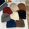 Enhua Plain Color Cashmere Knitted Hat for Adults Winter Warm Protective Multi-Purpose Thick Hat Trendy