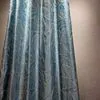 2022 Popular Style Deep Blue Leaves Retro Simple Style High Precision Jacquard Yarn Dyed Fabric for Clothes and Curtains